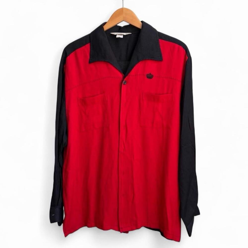 Vintage 70s Da Vinci Rockabilly Rayon Western Men’s XL Button Up Shirt